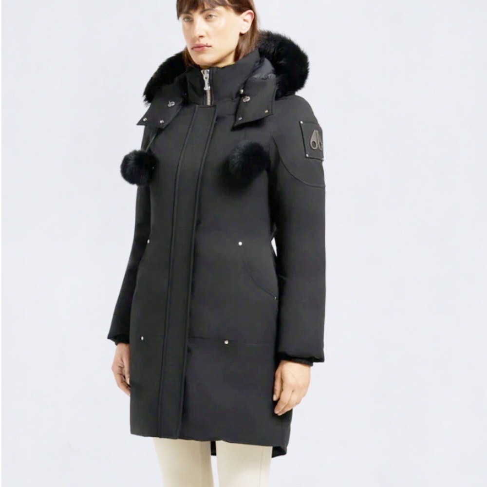Moose Knuckles Original Stirling Parka Black Down Winter Coat Outerwear Jacket.